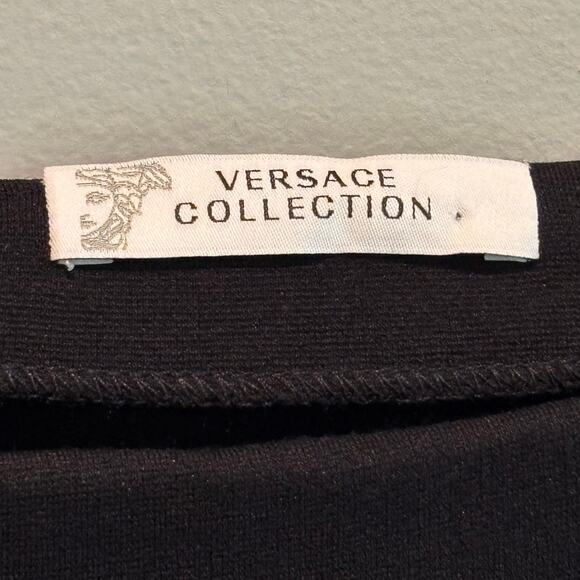 Versace Collection Black Cut-Out Sheath Dress - size 44 (US 8) - Picture 4 of 7